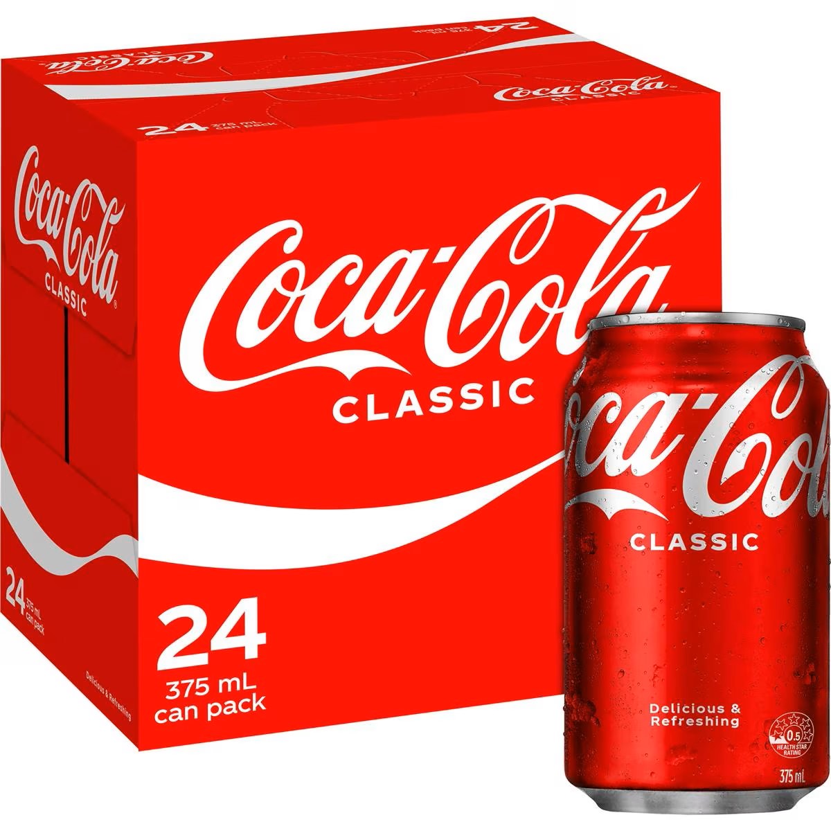 Coca Cola Coke Soft Drink Cans 375mL 24pk