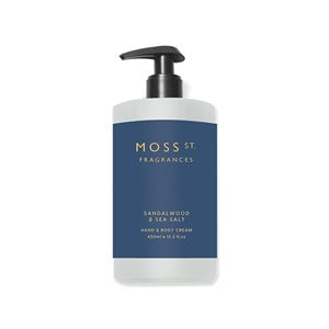 Moss St Hand & Body Cream 450-Sandalwood & Sea Salt
