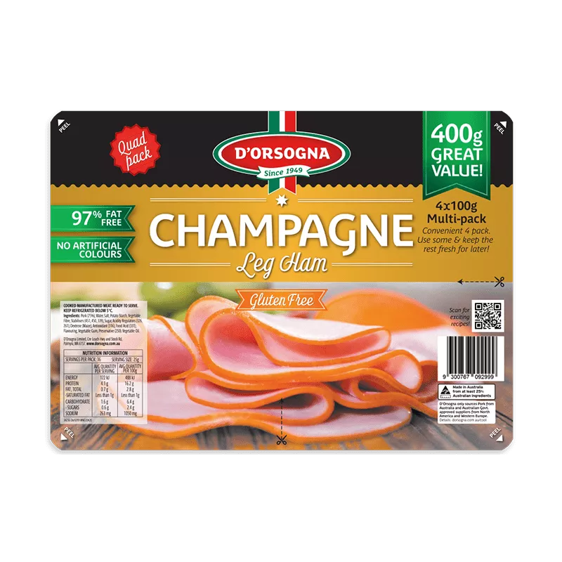 D'Orsogna Champagne Leg Ham Family Pack 400g