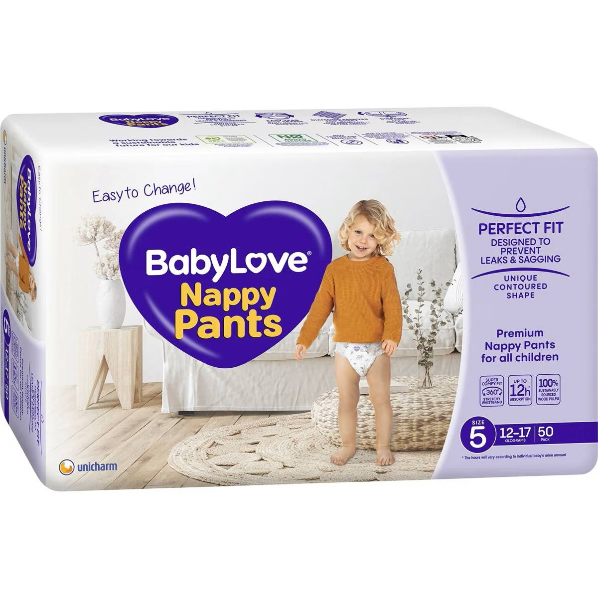 BabyLove Nappy Pants Size 5 12-17kg 50pk
