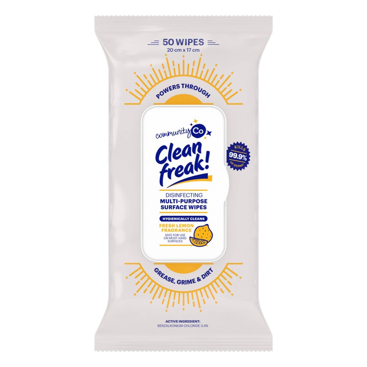 Clean Freak Multi-Purpose Disinfecting Wipes 50pk
