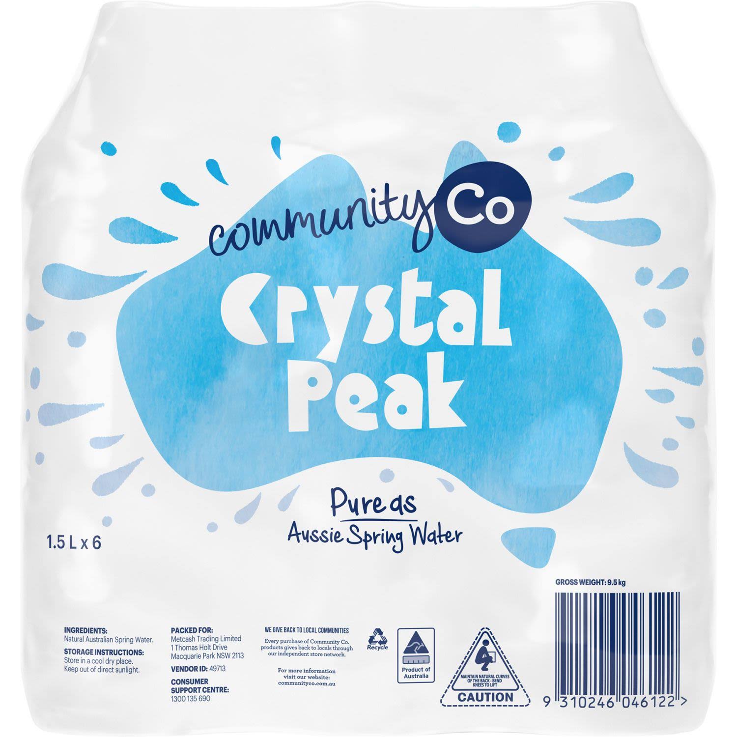 Community Co Spring Water 1.5L 6pk