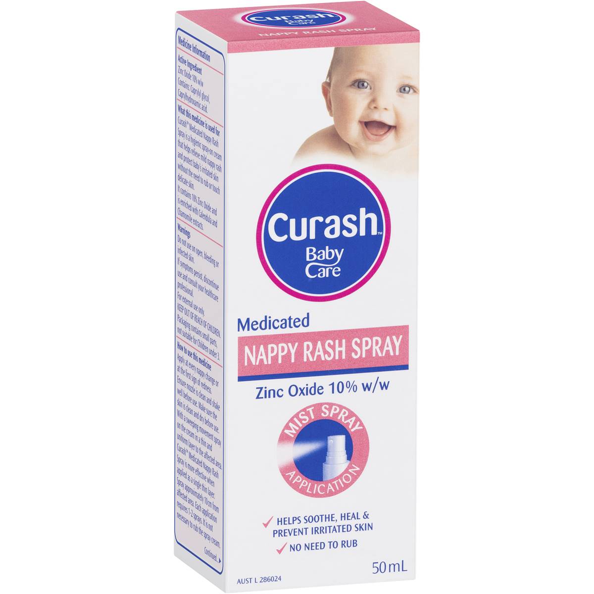 Curash Baby Care Nappy Rash Spray 50ml