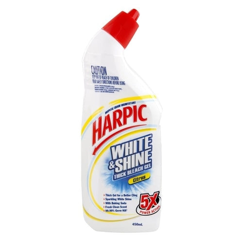Harpic White & Shine Ultimate Bleach Powder Toilet Cleaner Citrus 450mL