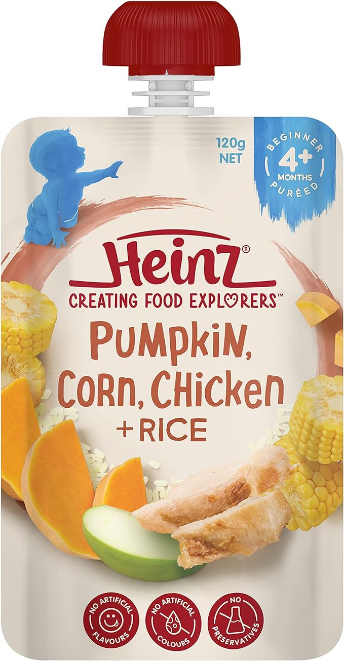 Heinz Pumpkin, Corn, Chicken and Rice Pouch 120g