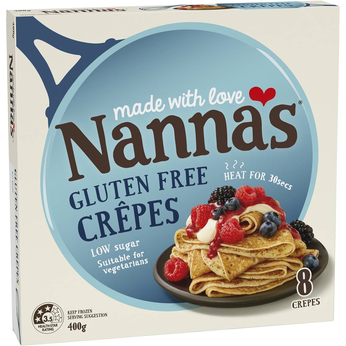 Nannas Gluten Free Classic Crepes 8pk