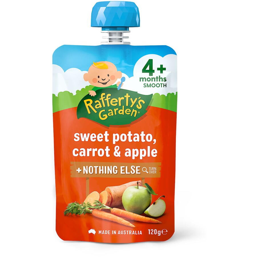 Rafferty's Garden Sweet Potato Carrot & Apple 4M 120g