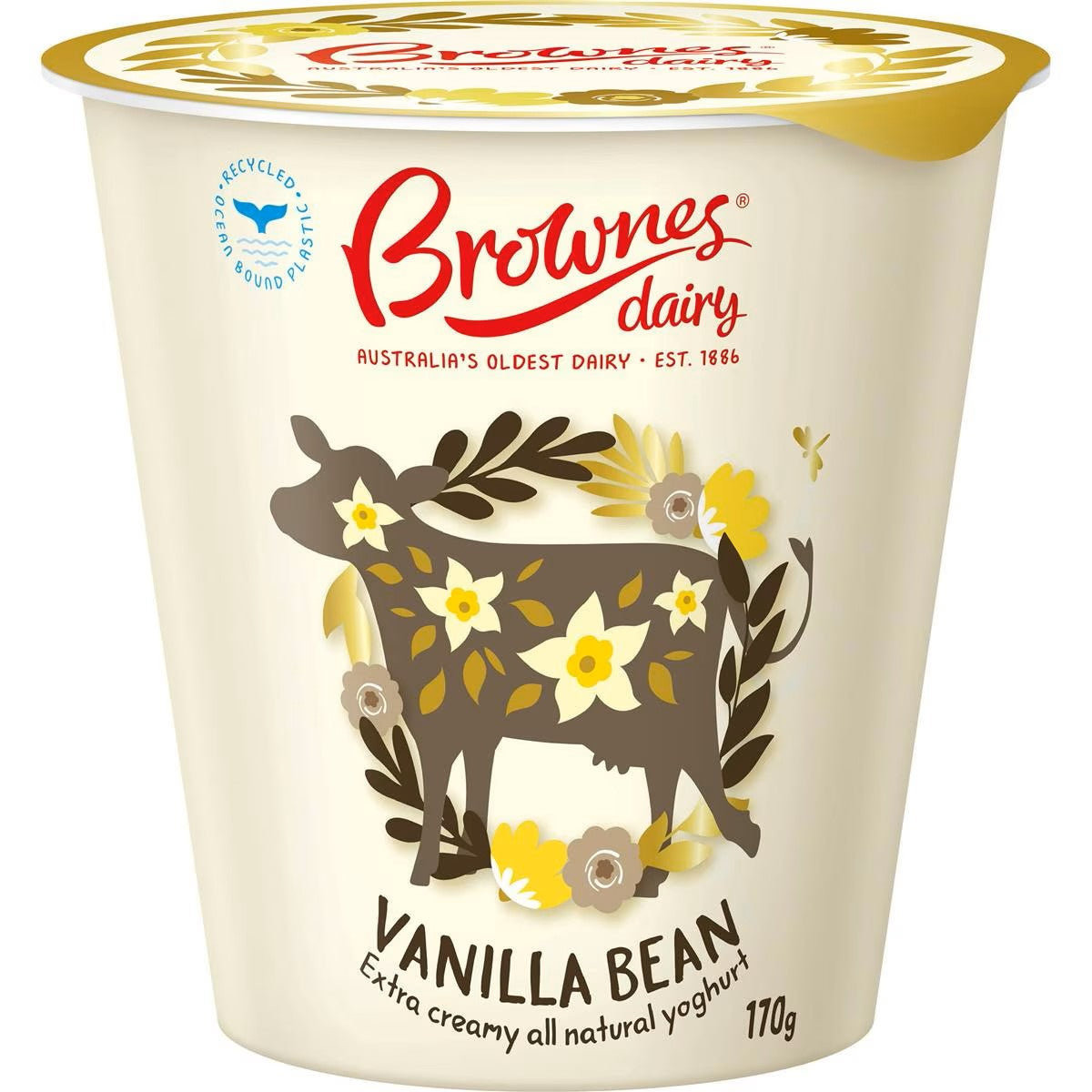 Brownes Yoghurt Vanilla Bean 170g