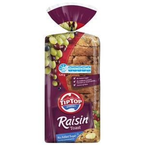 Tip Top Raisin Toast Sliced 520g