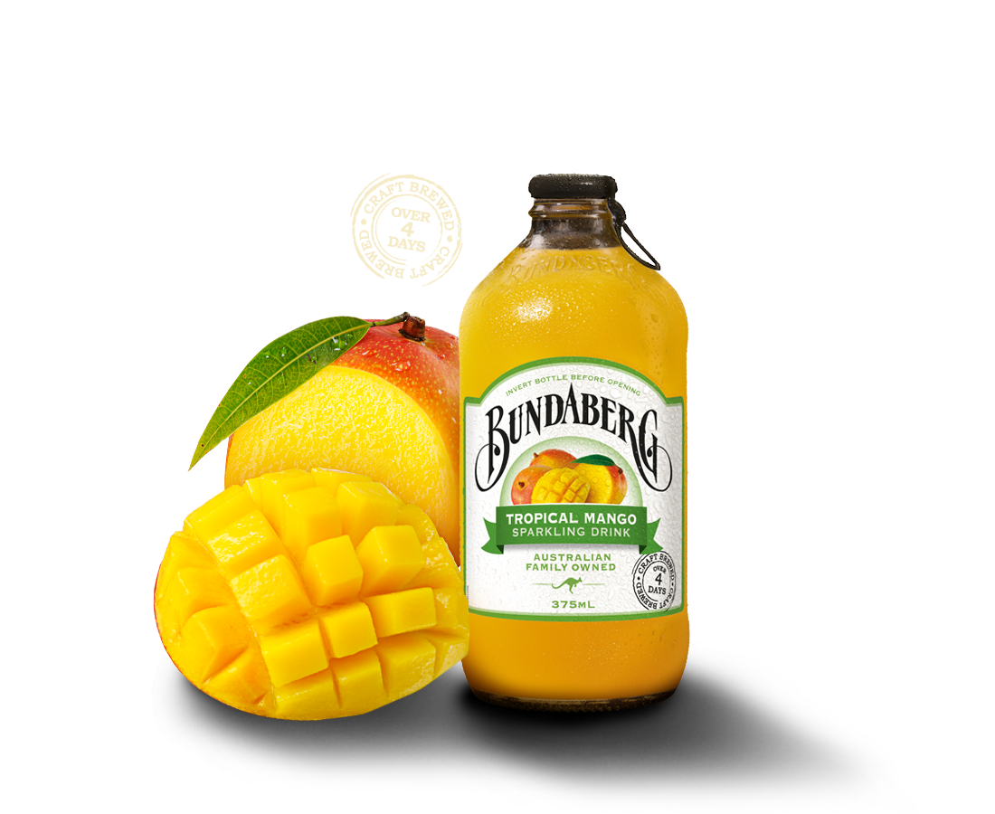 Bundaberg Tropical Mango Sparkling Drink 375mL