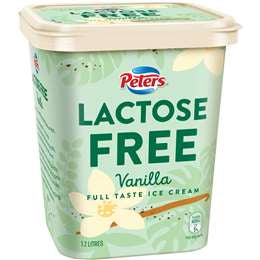 Peters Lactose Free Vanilla Icecream 1.2L