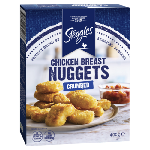 Steggles Chicken Breast Nugget Crumbed 400g