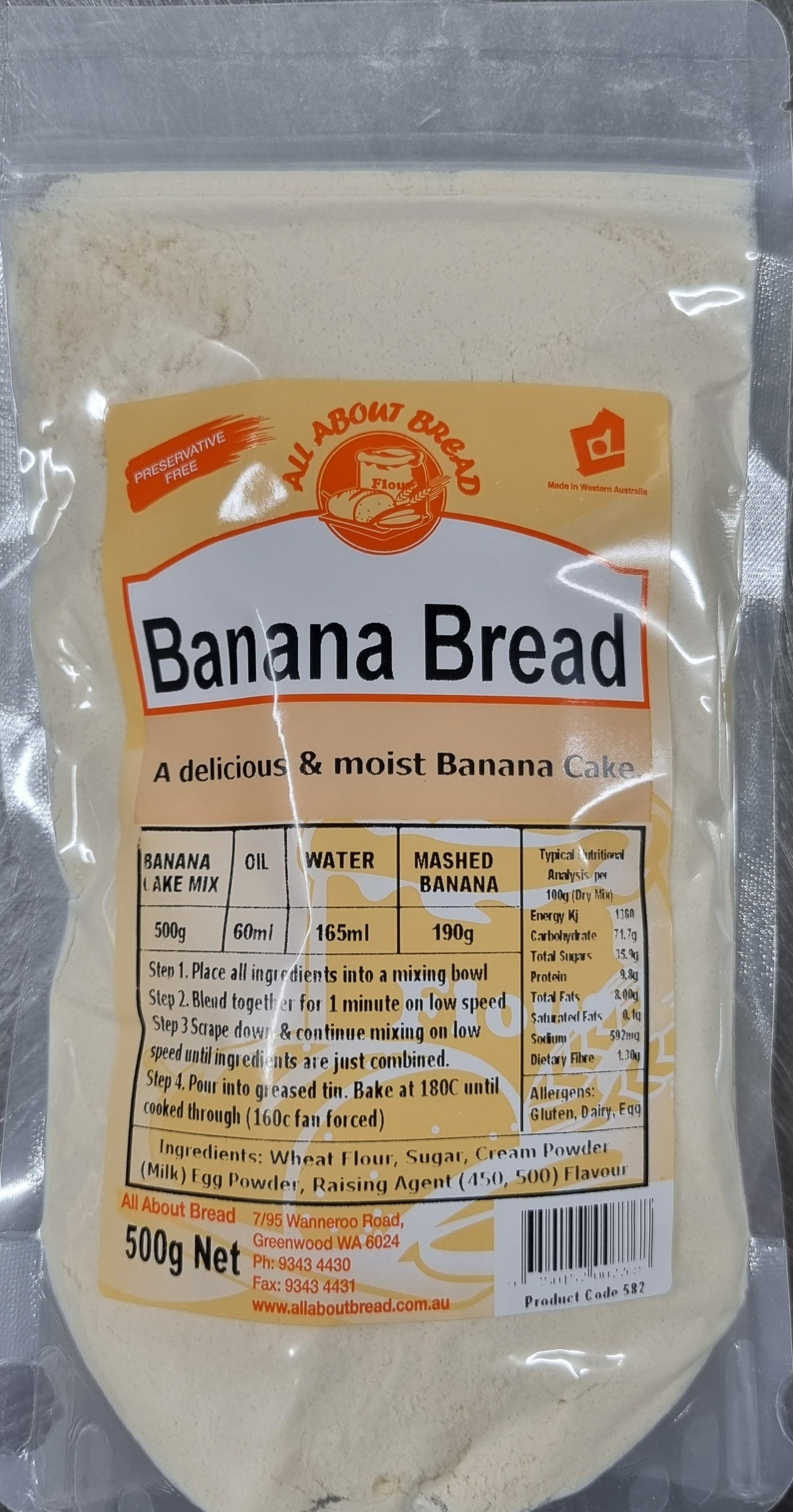 All About Bread Banana Bread mix 500g