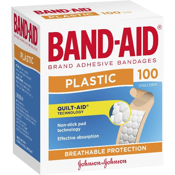 Band-Aid Plastic Adhesive Strips 100pk