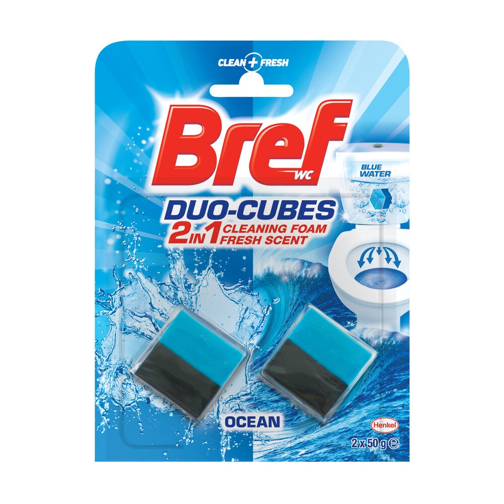 Bref Duo Cubes 2 in 1 Formula Cistern Block Toilet Cleaner 2 pack | 100g