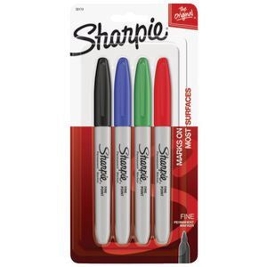 Sharpie Fine Permanent Colours Marker 4pk