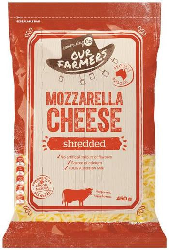 Community Co Shredded Cheese Mozzarella 450g