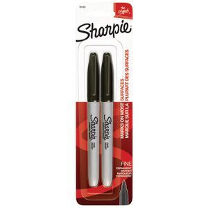 Sharpie Markers Black 2pk