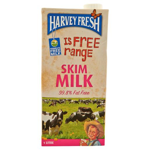 Harvey Fresh UHT Long Life Skim Milk 1L