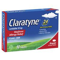 Claratyne Hayfever Allergy Relief 10 Tabs