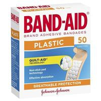 Band Aid Plastic Strips 50 Pack