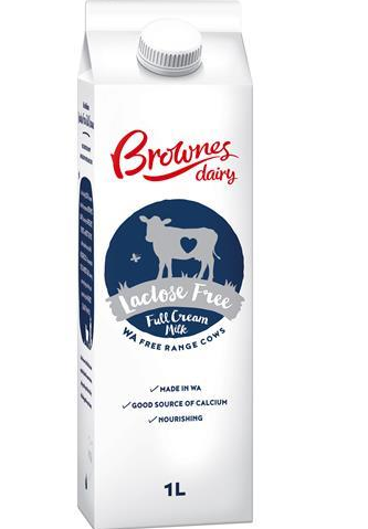 Brownes Lactose Free Full Cream Milk 1L