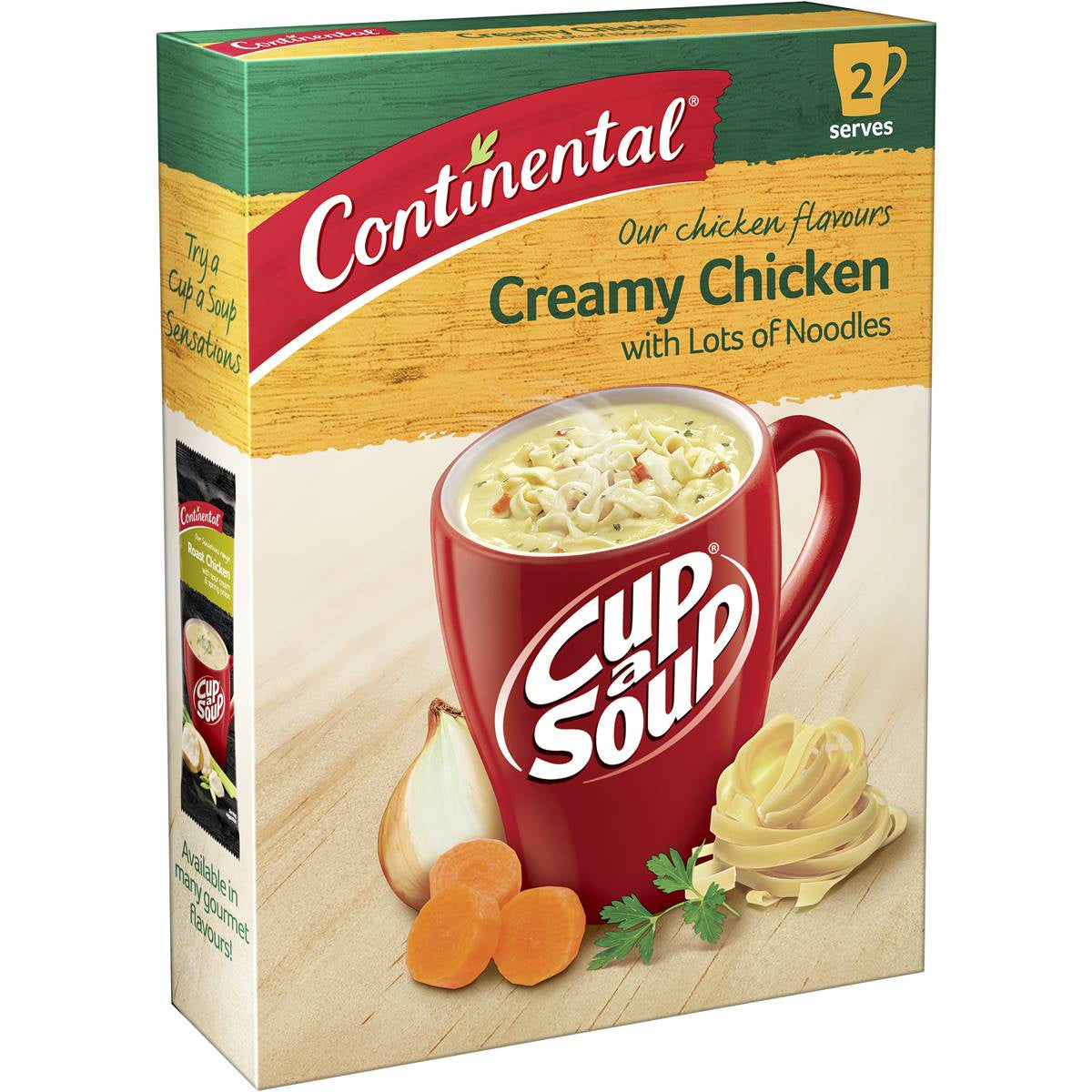 Continental Cup a Soup Creamy Chicken Lots of Noodles 2pk