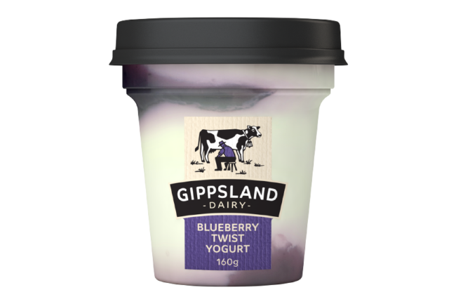 Gippsland Dairy Yoghurt Blueberry Twist 160g