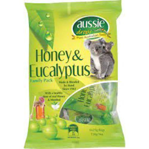 Aussie Drops Eucalyptus & Honey Share Pack 150g (6x25g)