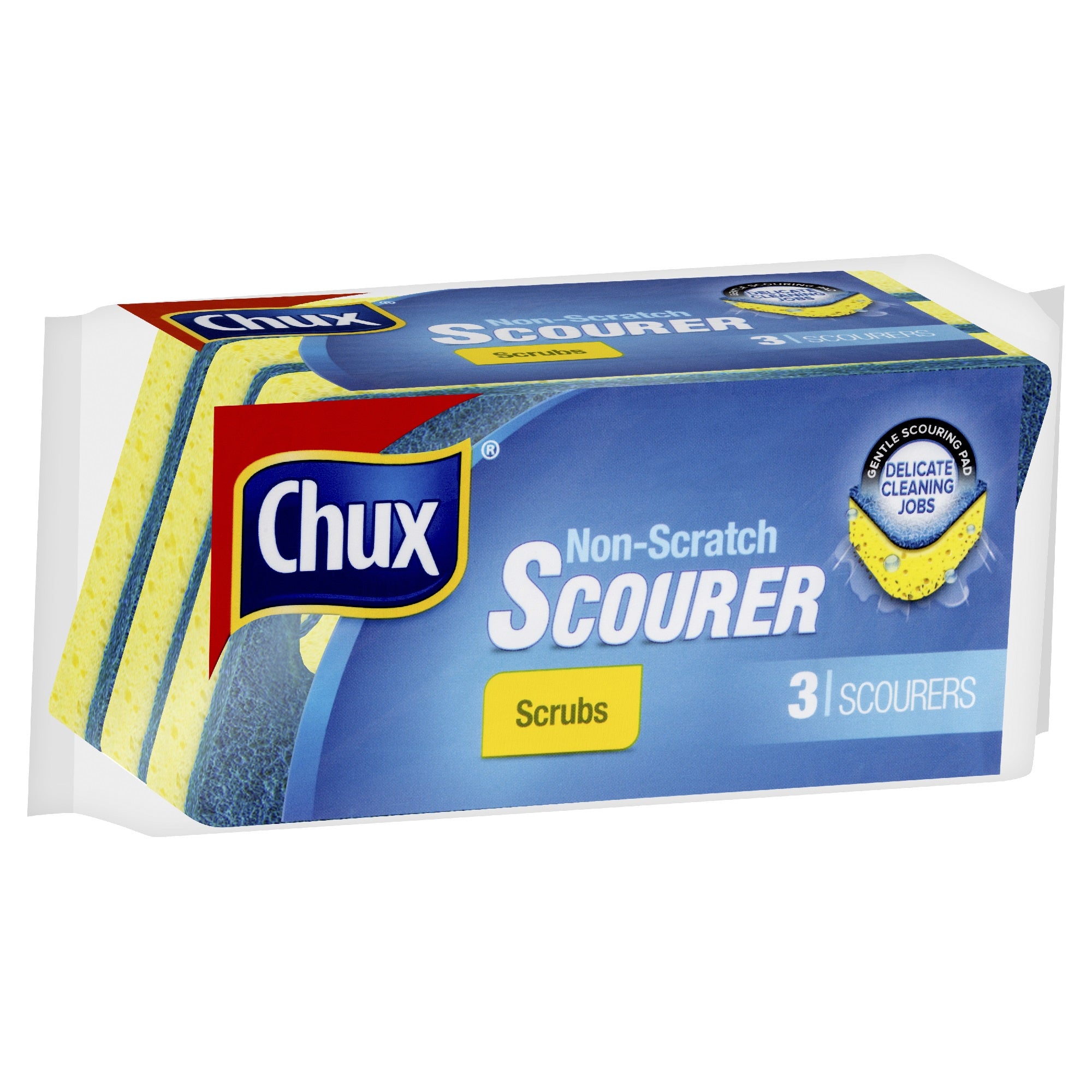 Chux Scrub Kitchen Non Scratch Scourer 3pk