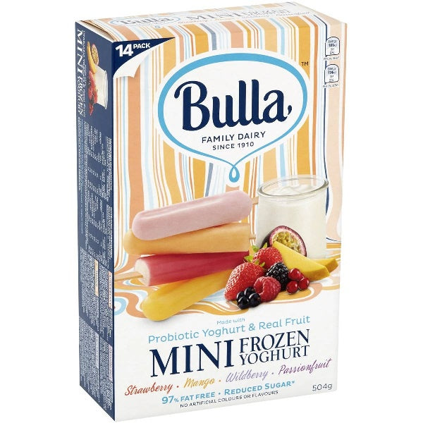 Bulla Mini Frozen Yoghurt Assorted Flavours 14pk