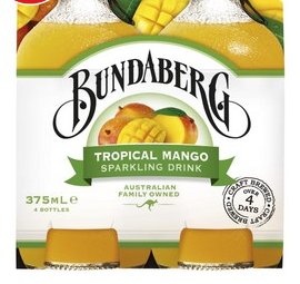 Bundaberg Tropical Mango Sparkling Drink 4 pack