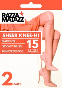 RazzaMatazz Sheer Knee-Hi 2pk