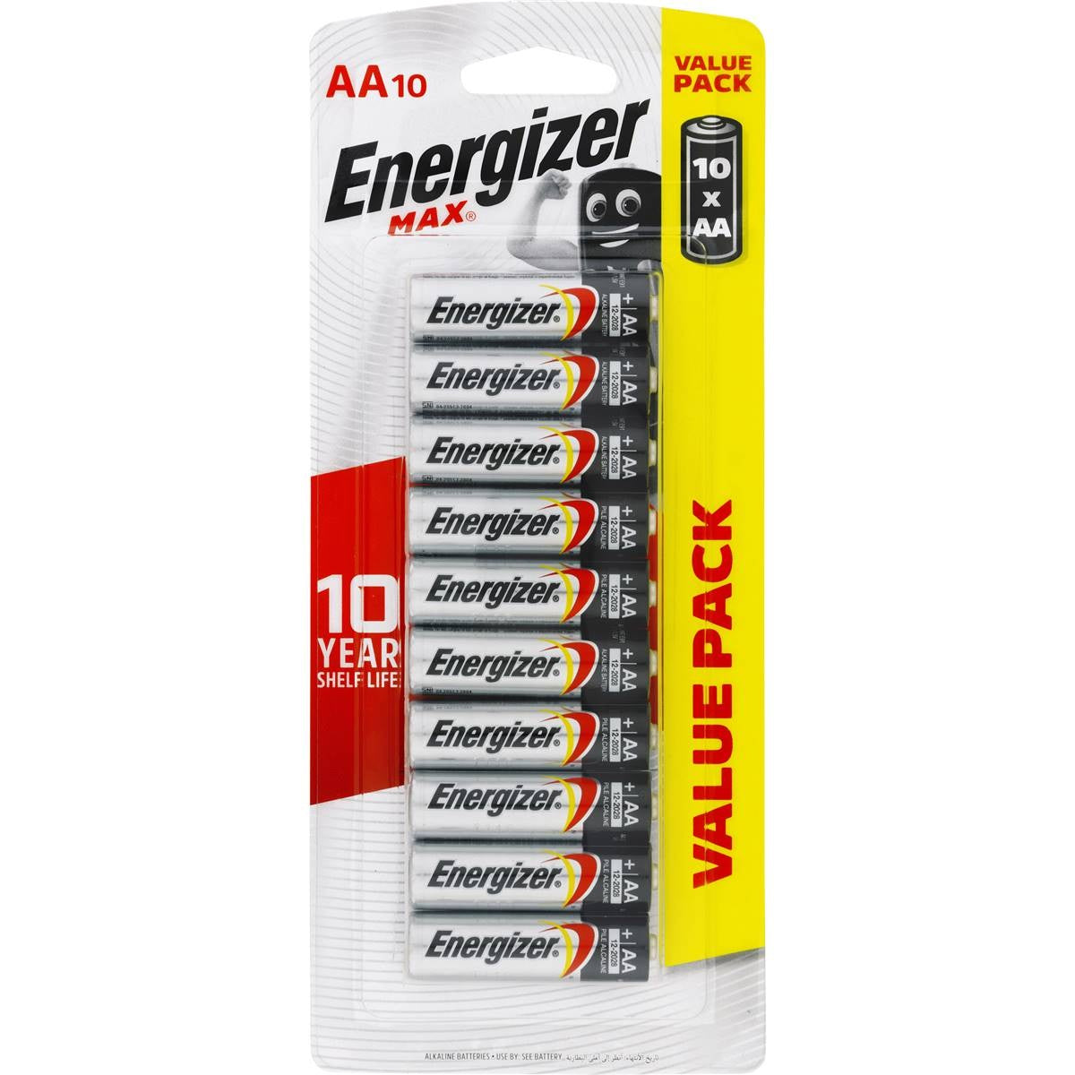 Energizer Max Batteries AA 10pk