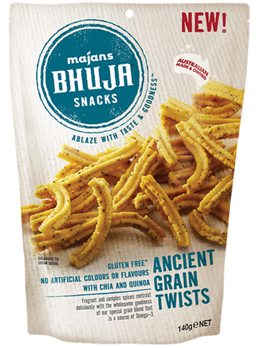 Bhuja Ancient Grain Twists 140g