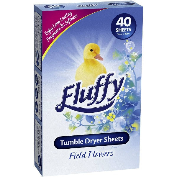 Fluffy Tumble Dryer Sheets Field Flowers 40pk