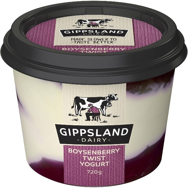 Gippsland Dairy Yoghurt Boysenberry Twist 700g