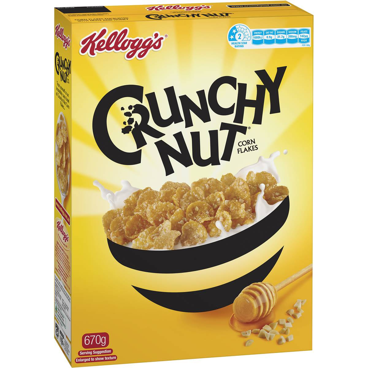 Kellogg's Crunchy Nut Corn Flakes 670g