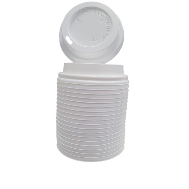 Campus&Co. Disposable Double Wall Coffee Cup Lid White 50pk