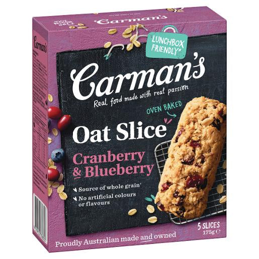 Carmans Cranberry & Blueberry Oat Slice 5 Slice 175g