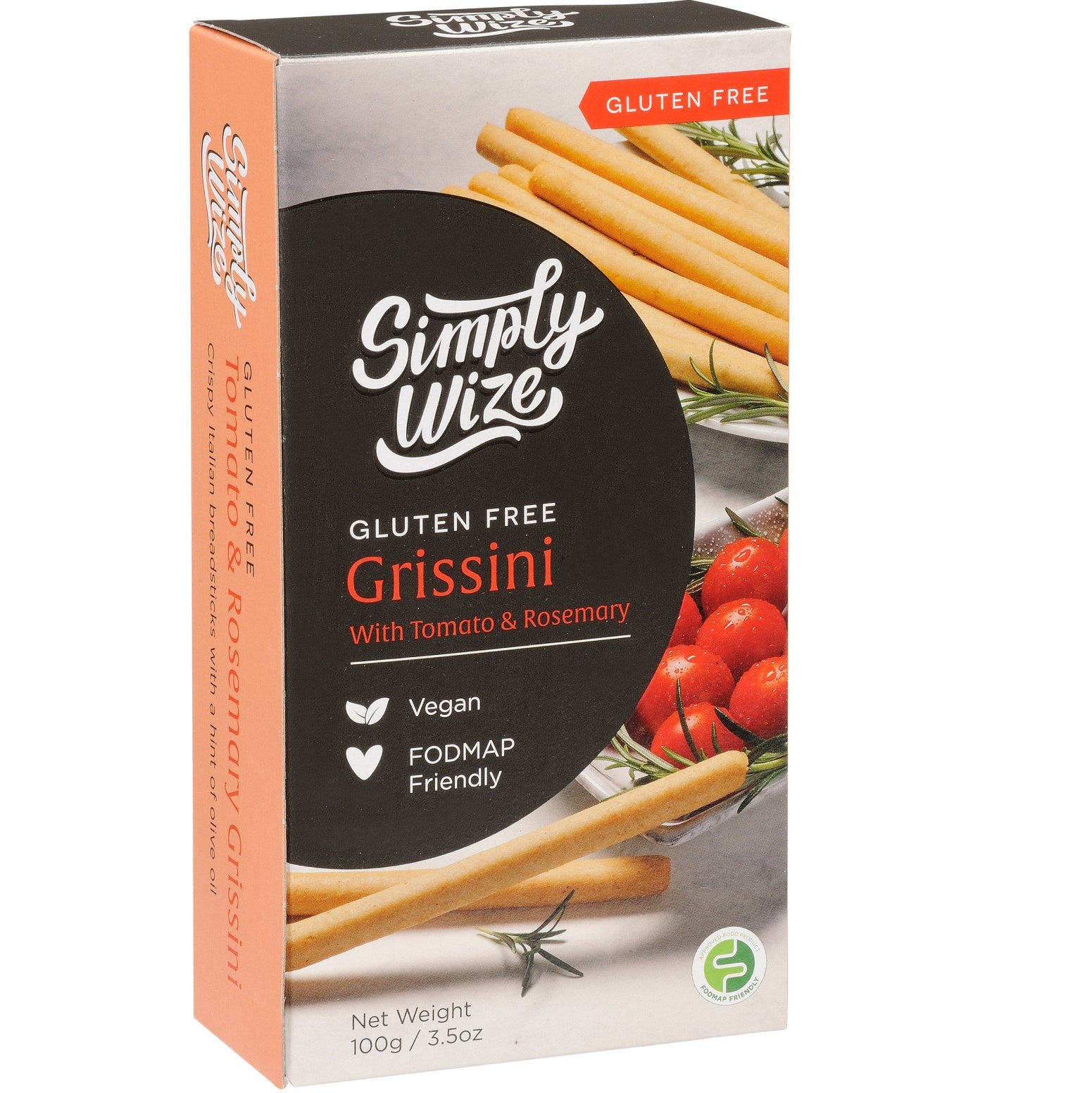 Simply Wize GF Tomato & Rosemary Grissini Sticks 100g