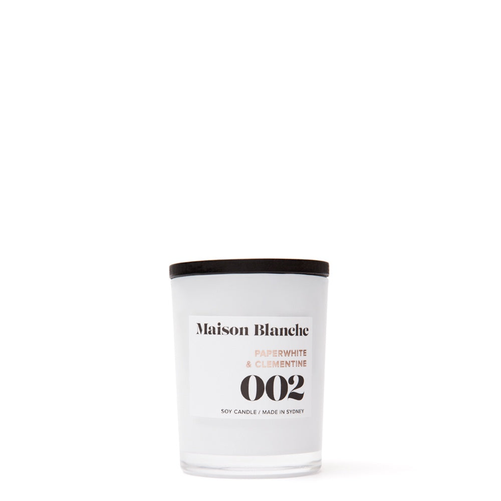 002 P/white & Clem. Sml Candle