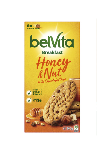 BelVita Breakfast Biscuits Honey & Nut 6pk