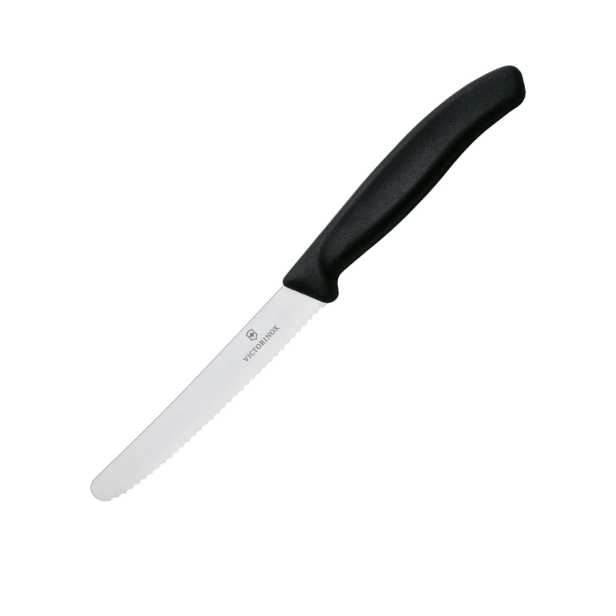 Victorinox Black Tomato & Sausage Serrated Knife 11cm