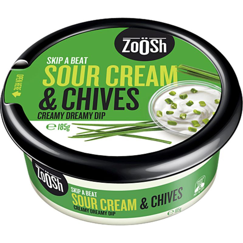 Zoosh Sour Cream & Chives Dip 185g