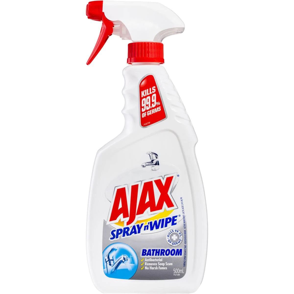 Ajax Spray N Wipe Bathroom Antibacterial Cleaner Trigger 500mL