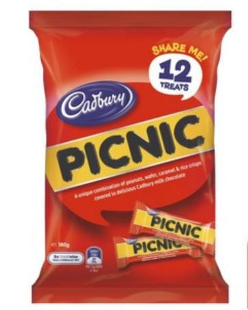 Cadbury Picnic Sharepack 12pk 180g
