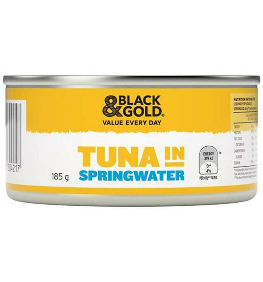 Black & Gold Tuna In Springwater 185g
