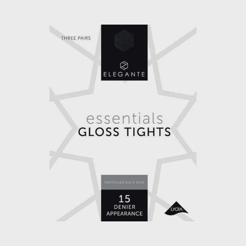 Elegante Essential Gloss 15 Denier 3Pk