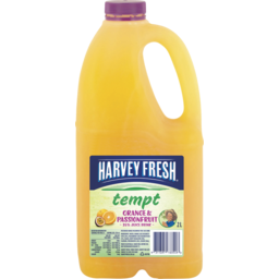 Harvey Fresh Tempt Orange & Passionfruit 2L